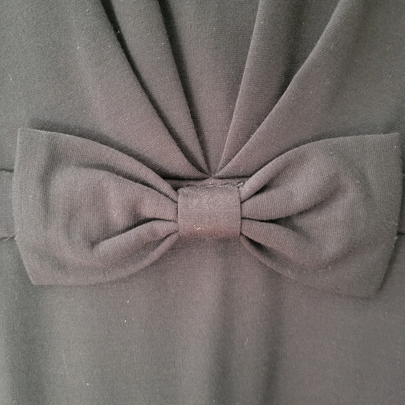 Ted Baker Fit and Flare Dress Size 4 (US 10) Black Knit Excellent Condition - Picture 3 of 5